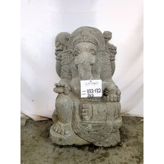 Statue de ganesh en pierre de jardin 50 cm