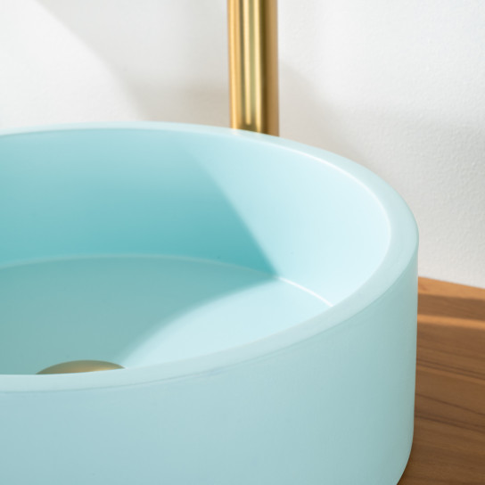 Vasque en béton bleu 38 cm - Okia