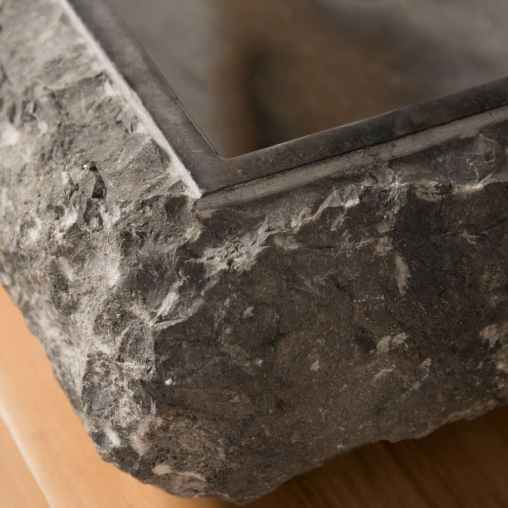 Vasque à poser rectangle en pierre marbre Naples noir Vasque à poser rectangle en pierre marbre Naples noir