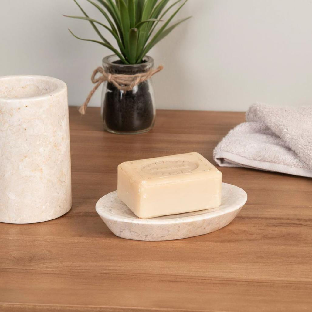 Porte savon en marbre crème Porte savon en marbre crème