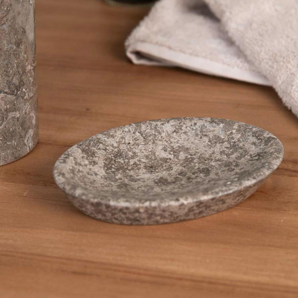 Porte savon en marbre gris Porte savon en marbre gris