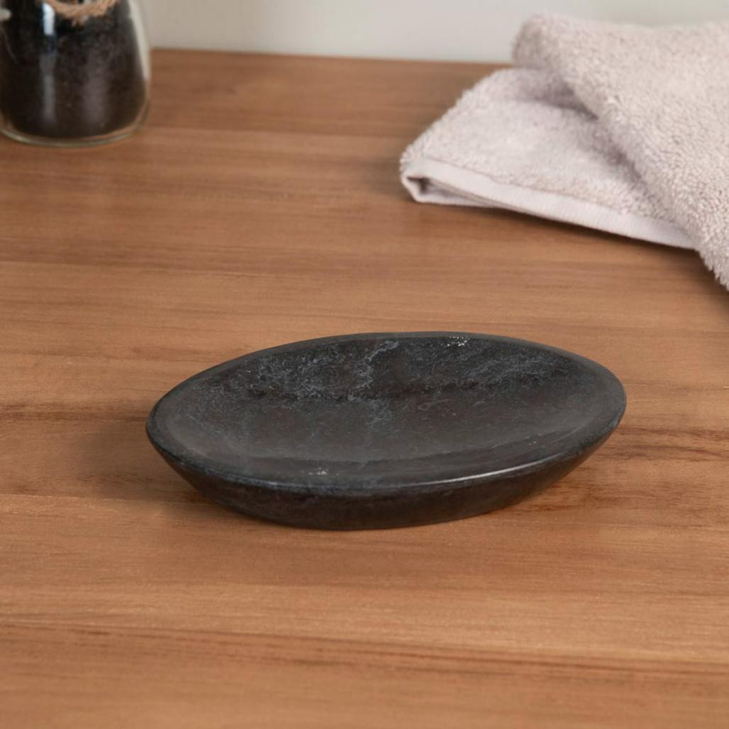 Porte savon en marbre noir Porte savon en marbre noir