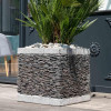 Pot bac jardinière carré ardoise 50cm jardin terrasse pierre naturelle