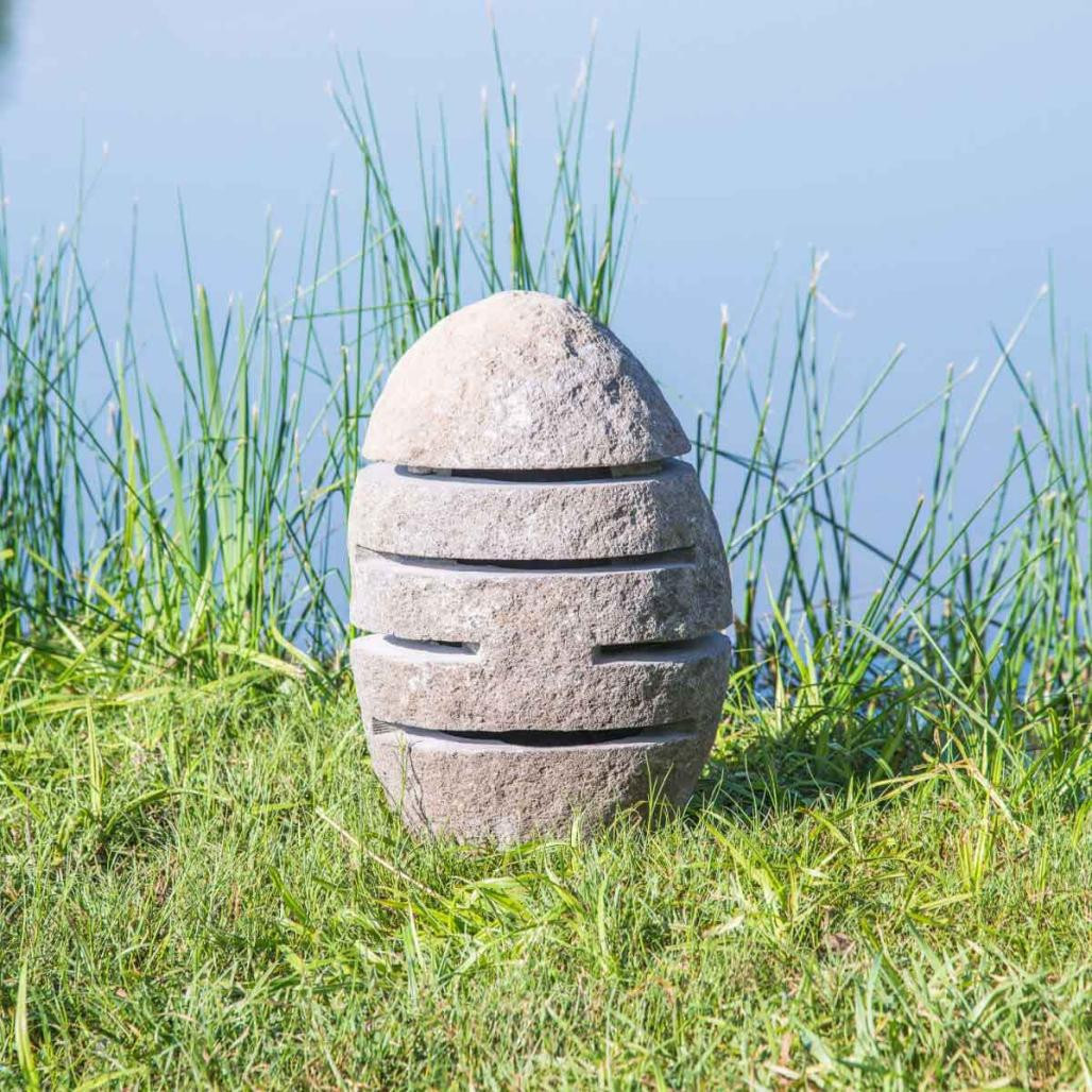 Lampe de jardin en pierre de rivière 50 Lampe de jardin en pierre de rivière 50