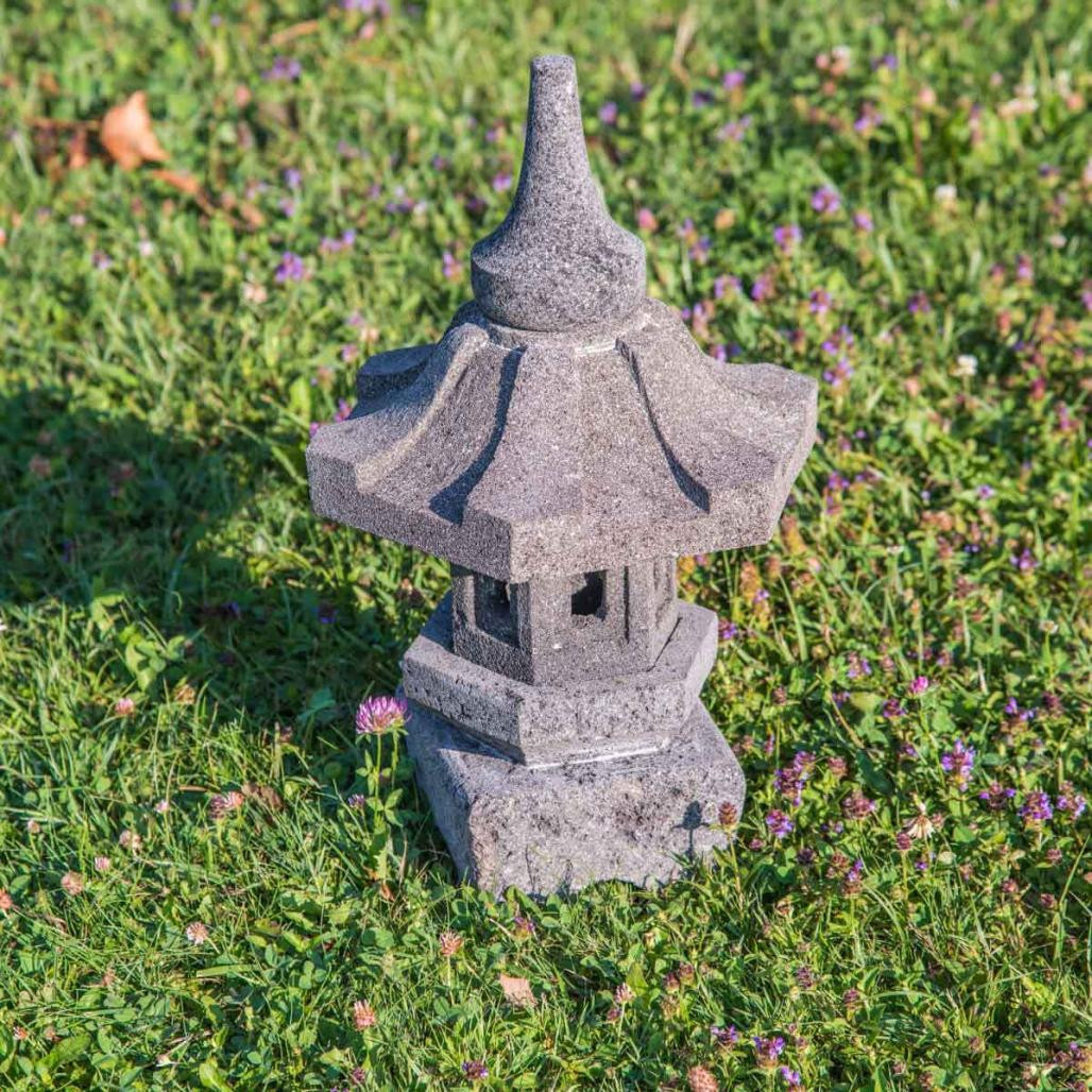 Lampe de jardin japonais en pierre de lave 50cm Lampe de jardin japonais en pierre de lave 50cm