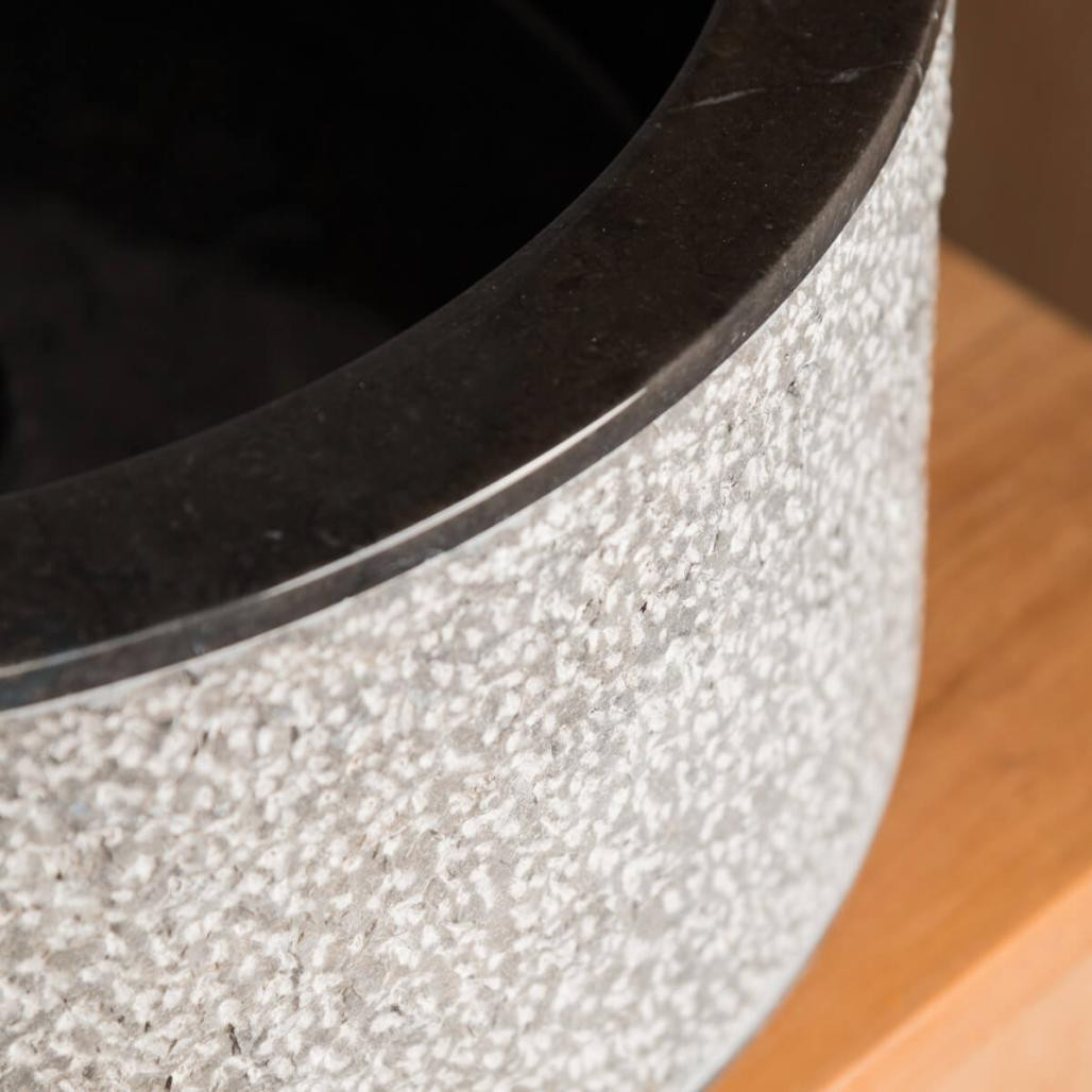 Vasque salle de bain en marbre Elbe noir 35cm Vasque salle de bain en marbre Elbe noir 35cm