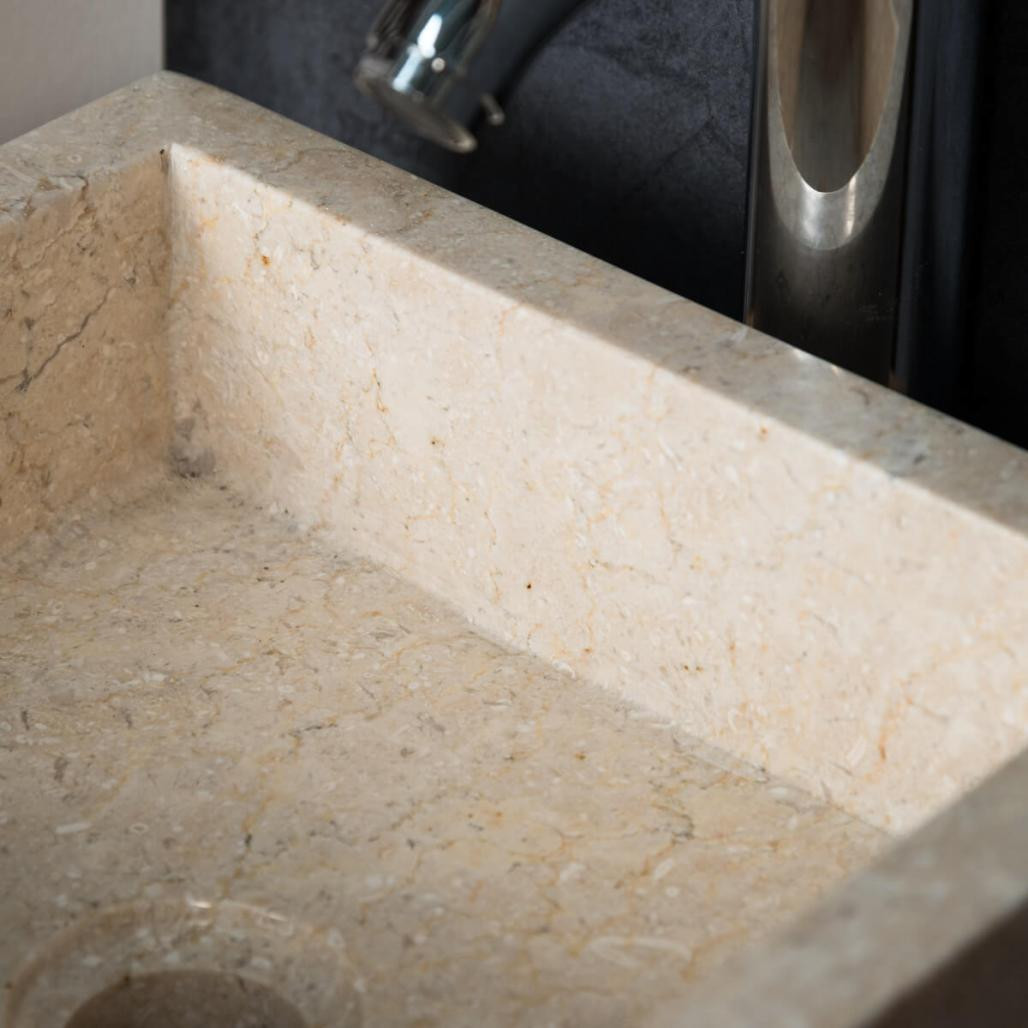 Vasque en marbre à poser Milan blanc 30cm Vasque en marbre à poser Milan blanc 30cm