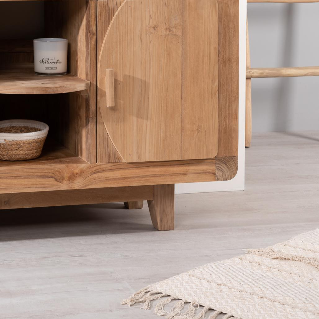 Meuble de salle de bain en teck Rétro 120cm Meuble de salle de bain en teck Rétro 120cm