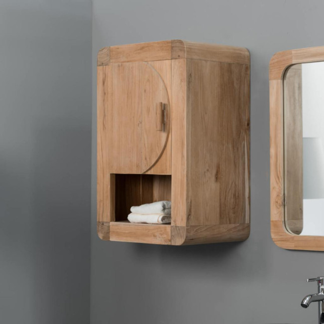 Meuble de salle de bain armoire de toilette en teck Rétro 44cm
