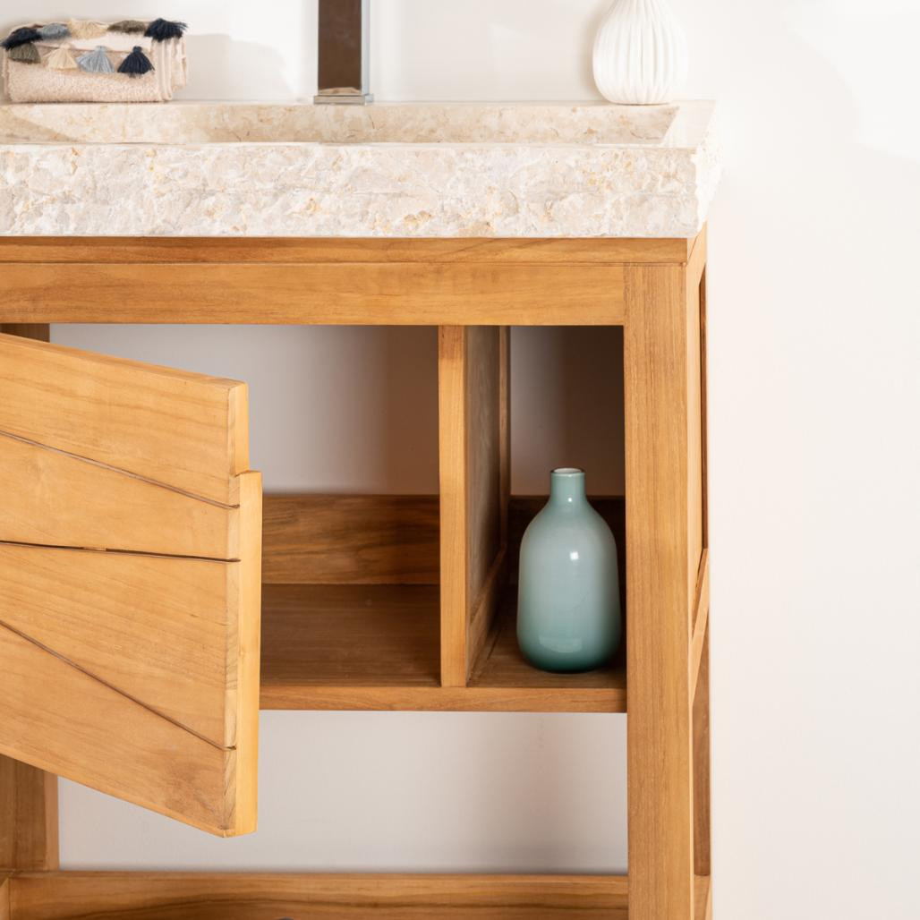 Meuble sous vasque en teck Cosy 67cm Meuble sous vasque en teck Cosy 67cm