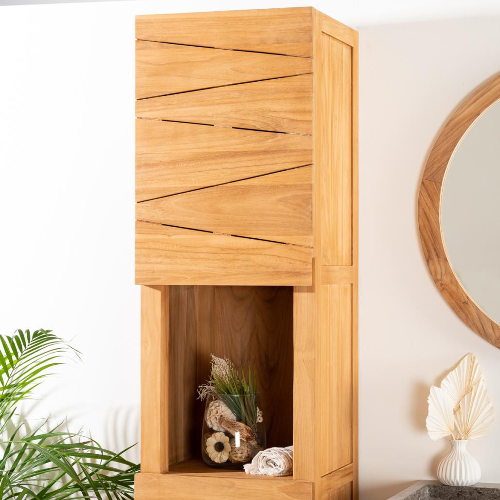 Colonne salle de bain en teck massif Harmonie 190cm
