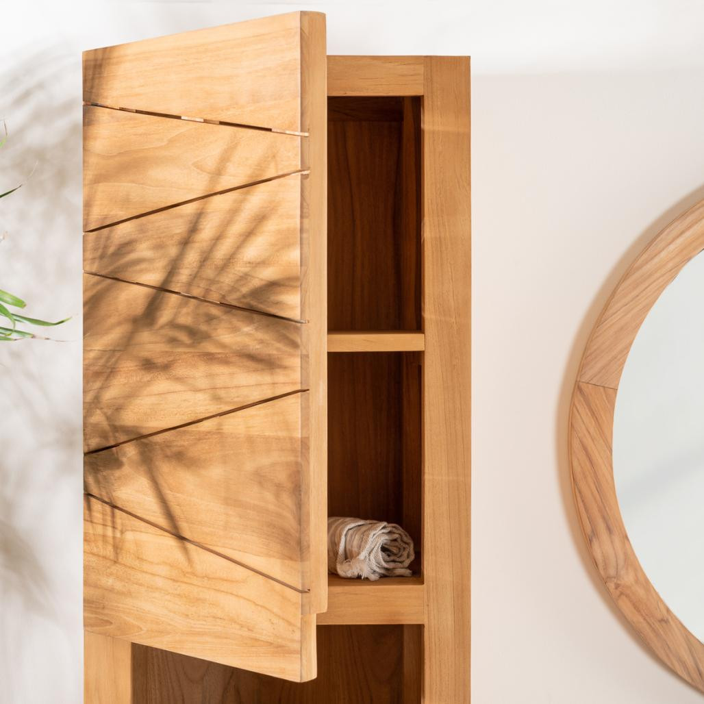 Colonne salle de bain en teck massif Harmonie 190cm