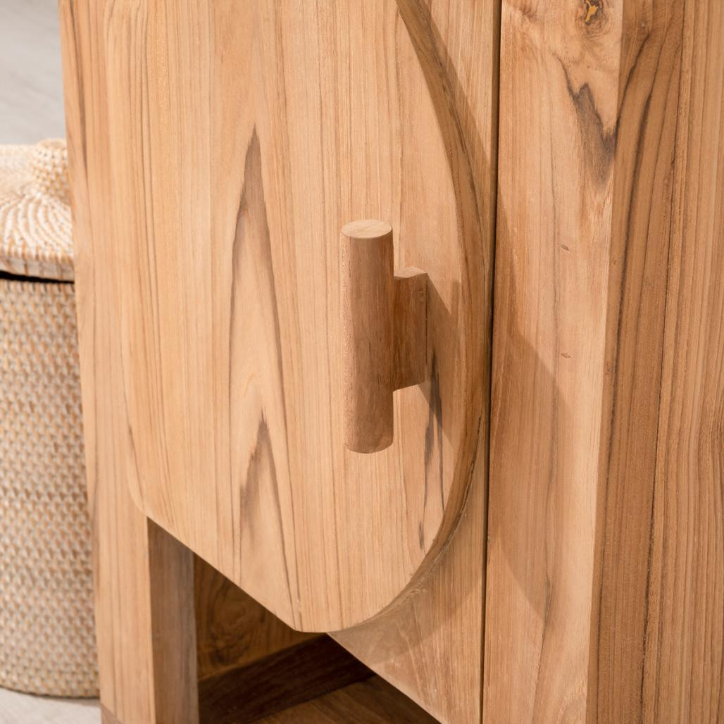 Petit meuble de salle de bain ou wc 44cm en teck massif Petit meuble de salle de bain ou wc 44cm en teck massif