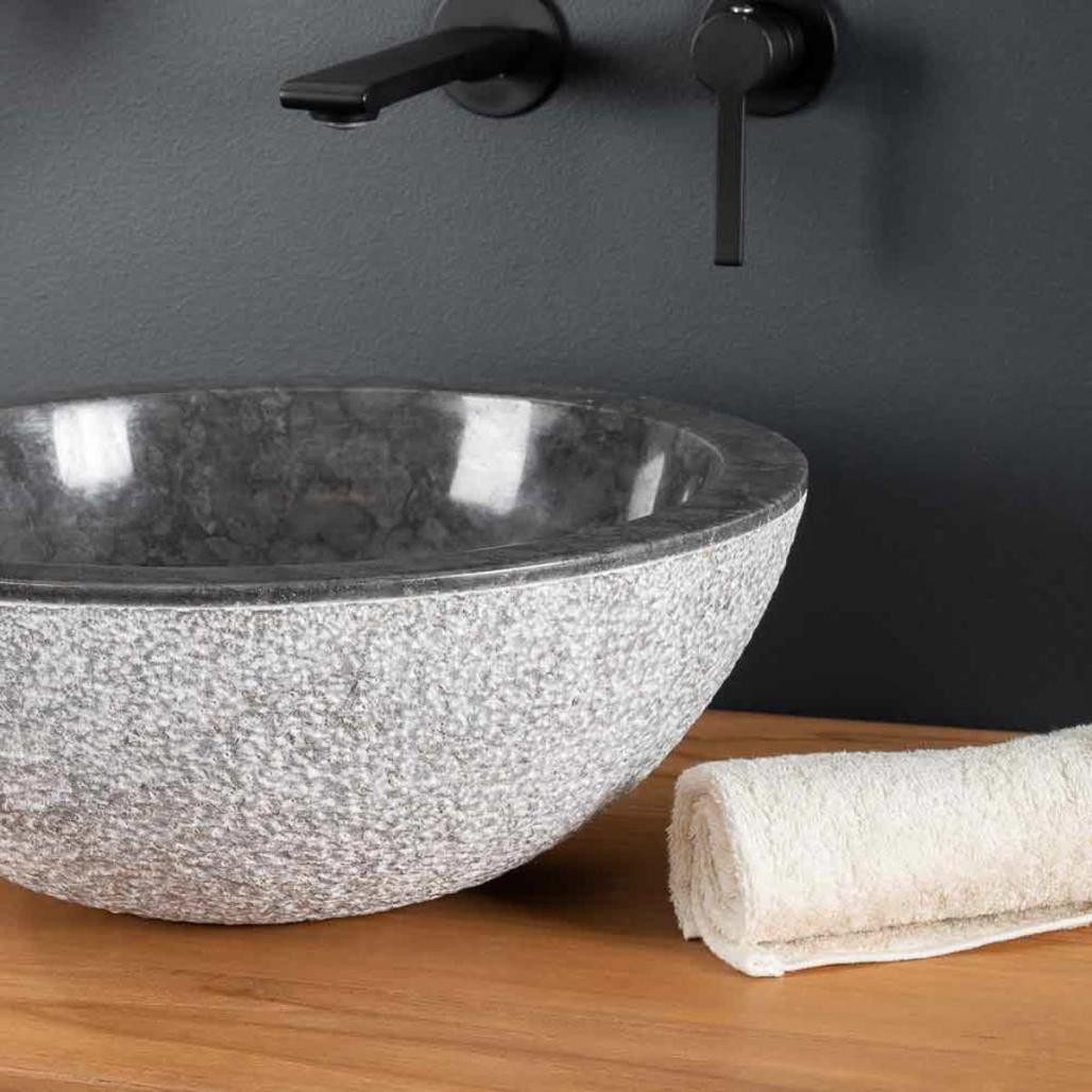 Vasque en marbre à poser Stromboli noir 40cm Vasque en marbre à poser Stromboli noir 40cm