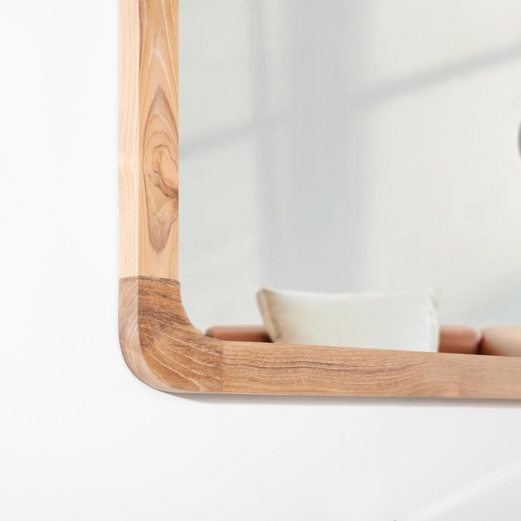 Grand miroir teck rétro 120 x 70