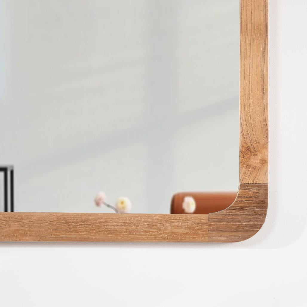 Grand miroir teck rétro 120 x 70