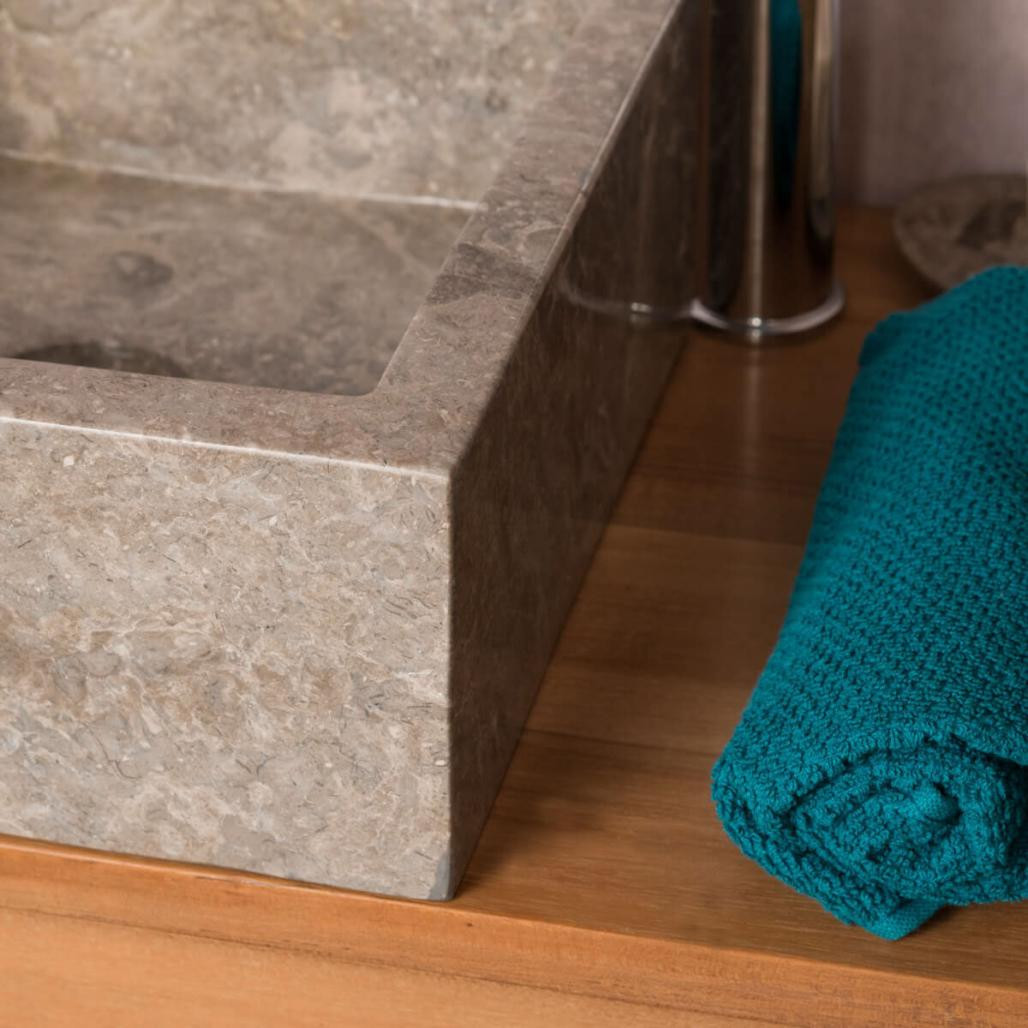 Vasque salle de bain à poser en marbre Milan gris 30cm Vasque salle de bain à poser en marbre Milan gris 30cm