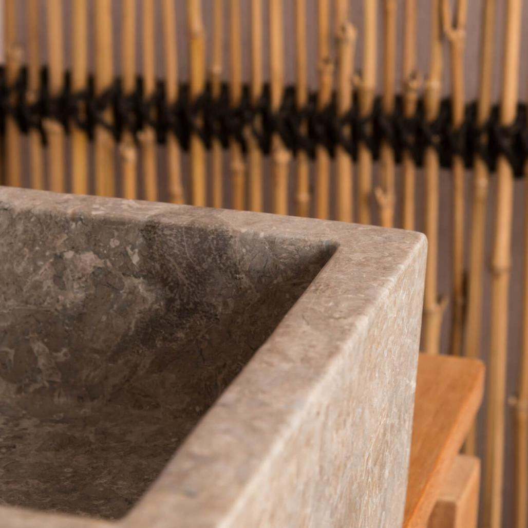 Vasque salle de bain à poser en marbre Milan gris 30cm Vasque salle de bain à poser en marbre Milan gris 30cm