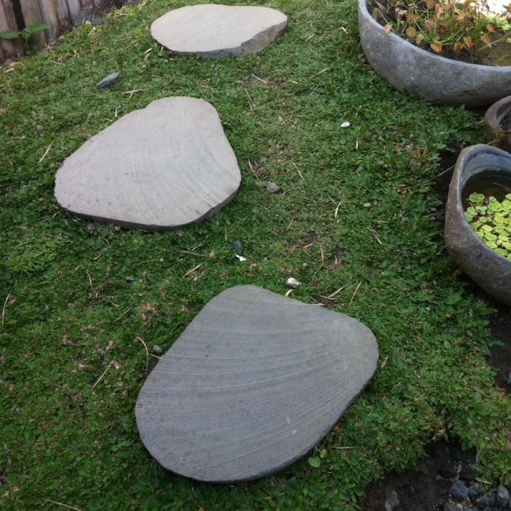 5 pas japonais en pierre galet de rivière 50-55cm 5 pas japonais en pierre galet de rivière 50-55cm