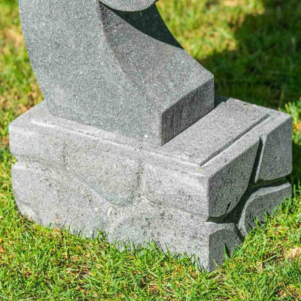 Lanterne japonaise pagode zen en pierre de lave 90 cm Lanterne japonaise pagode zen en pierre de lave 90 cm