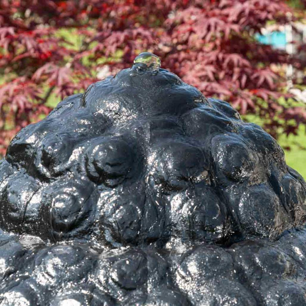 Fontaine de jardin tête de bouddha 1 m 30 noir