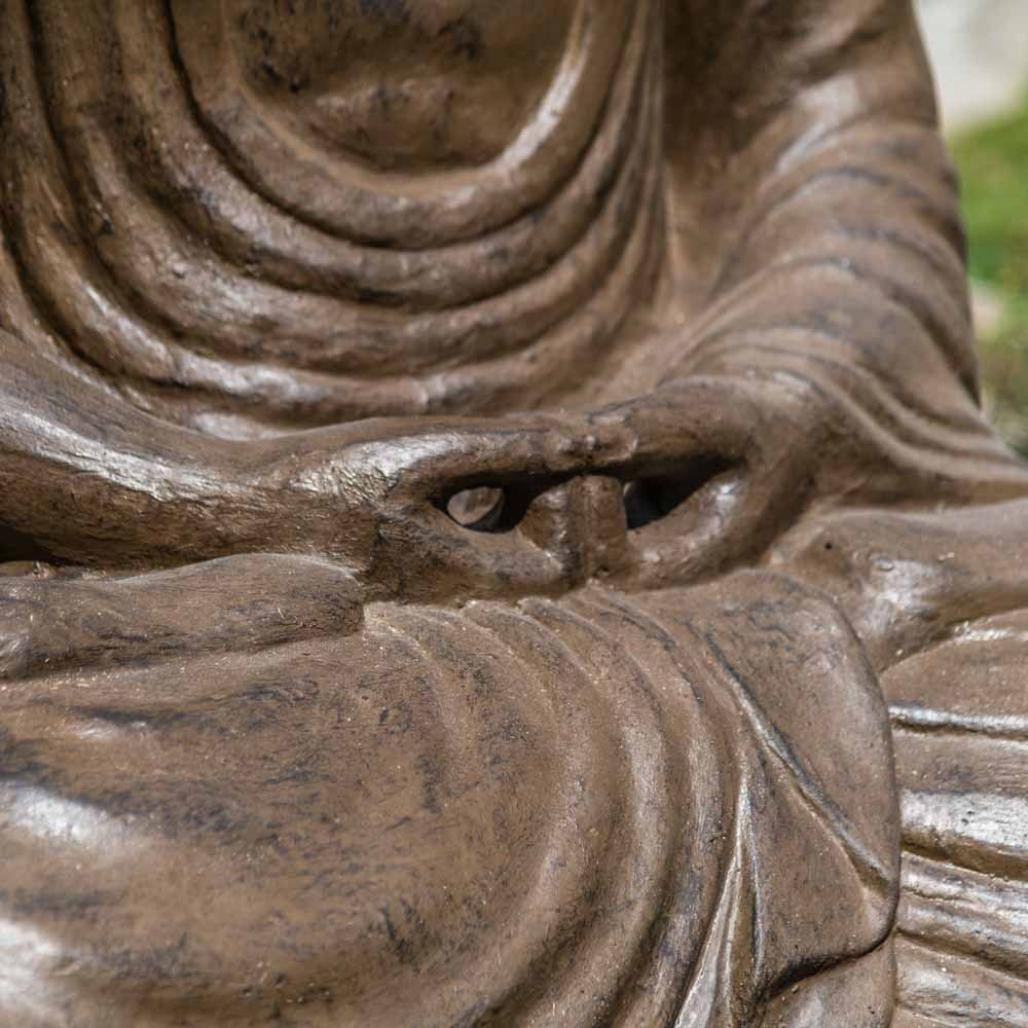 Statue jardin bouddha assis fibre de verre position chakra 150cm brun Statue jardin bouddha assis fibre de verre position chakra 150cm brun