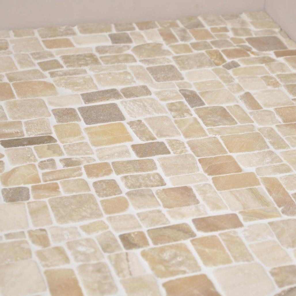 Revêtement mosaïque en pierre marbre et onyx