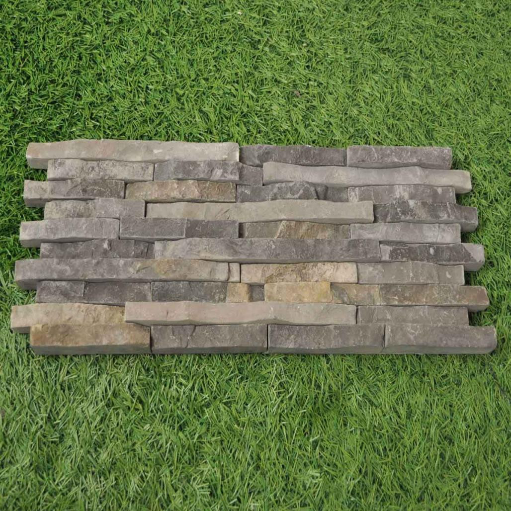 Parement en pierre naturelle marbre brut gris noir