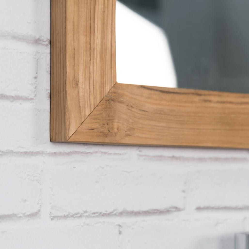 Grand miroir rectangle en teck massif 160 x 70