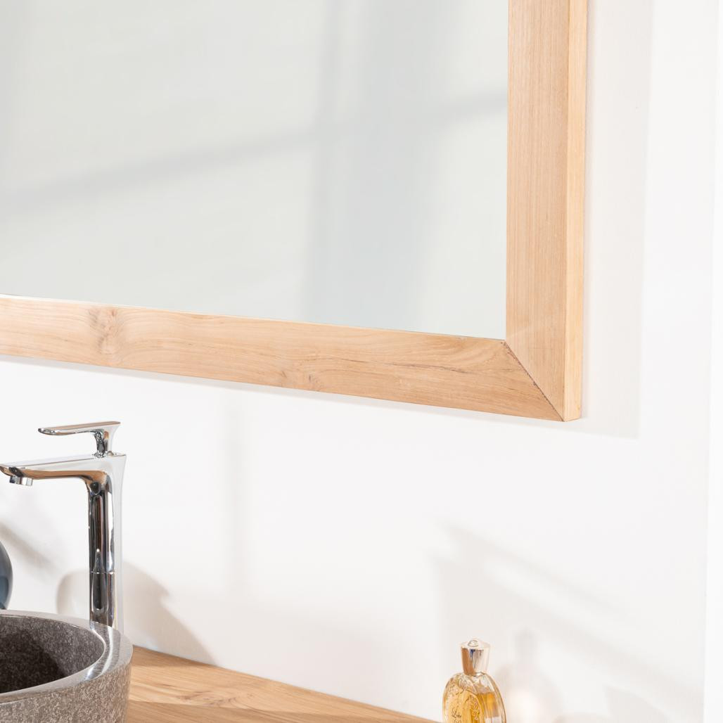 Grand miroir rectangle en teck massif 180 x 70 Grand miroir rectangle en teck massif 180 x 70