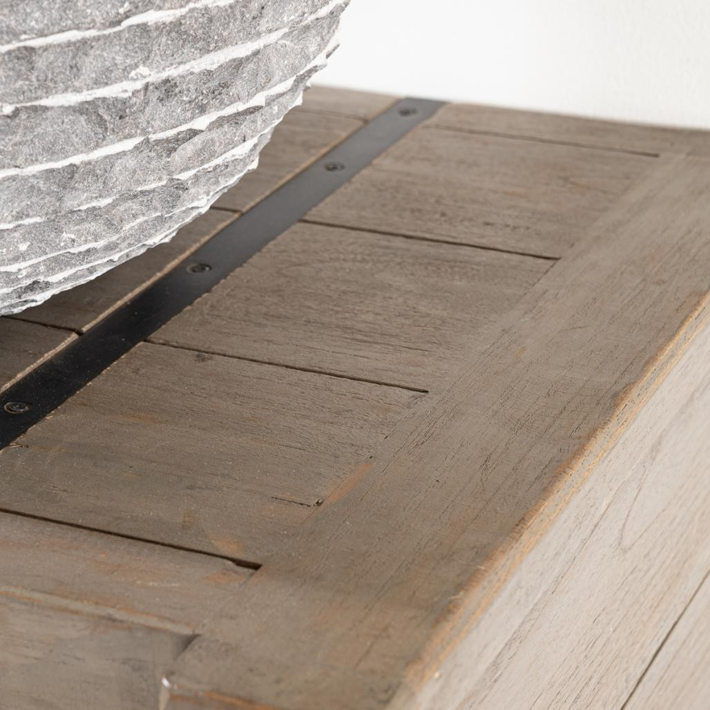 Meuble de salle de bain Loft en mindi et métal 60 cm gris Meuble de salle de bain Loft en mindi et métal 60 cm gris