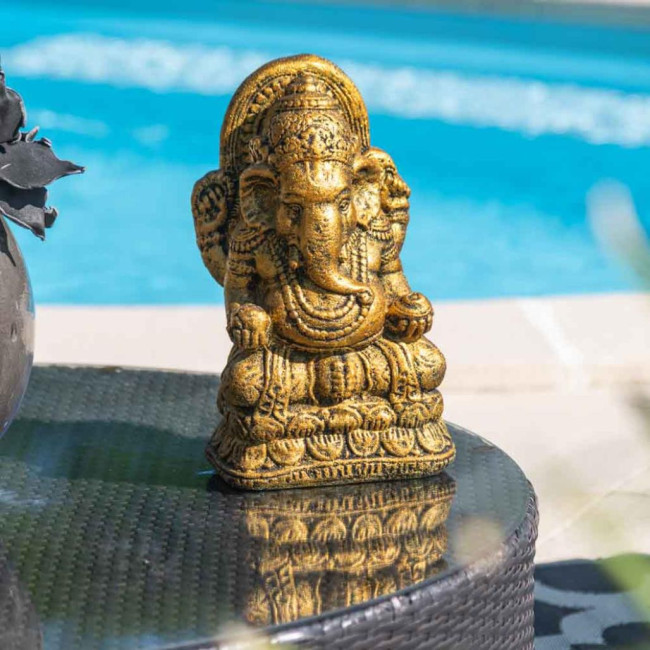Statue ganesh doré 40 cm