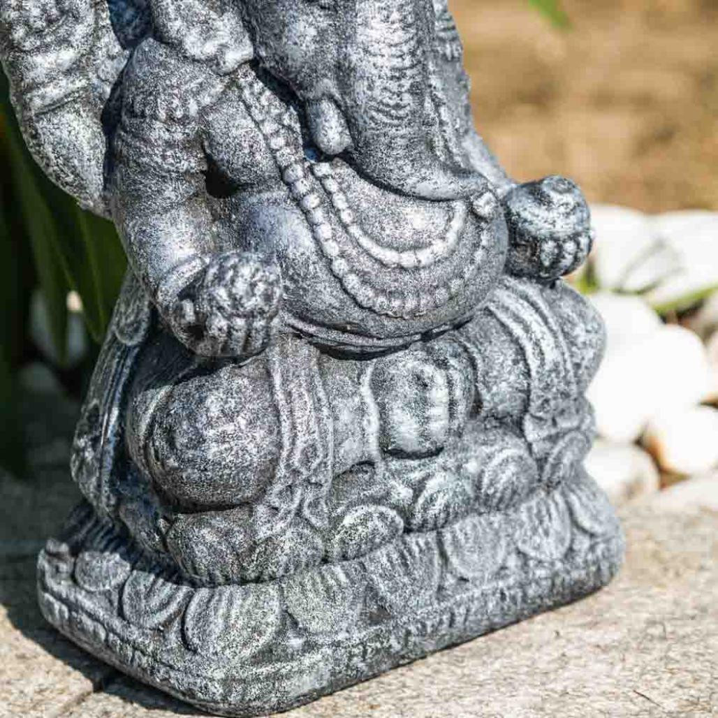 Statue ganesh 40cm noir gris Statue ganesh 40cm noir gris