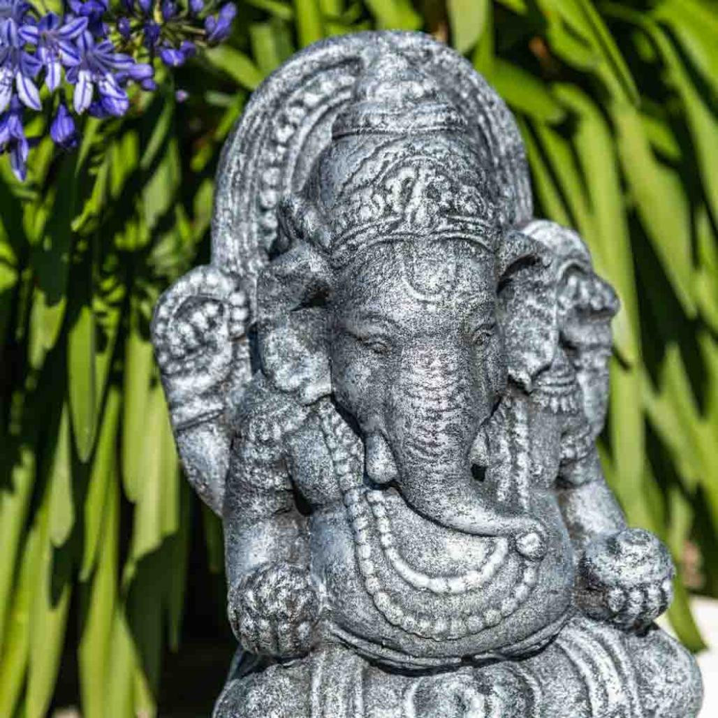 Statue ganesh 40cm noir gris Statue ganesh 40cm noir gris
