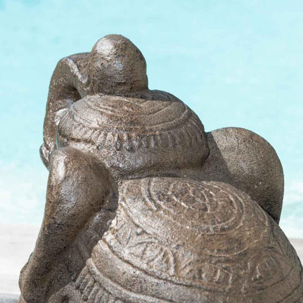 Statue eléphant assis 40cm brun antique Statue eléphant assis 40cm brun antique