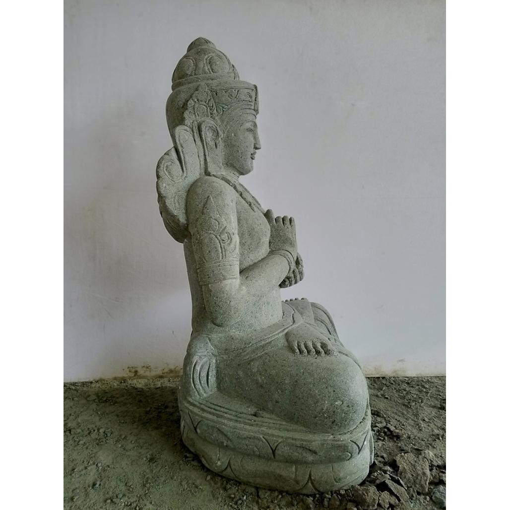 Statue déesse balinaise chakra extérieur zen pierre naturelle 120cm