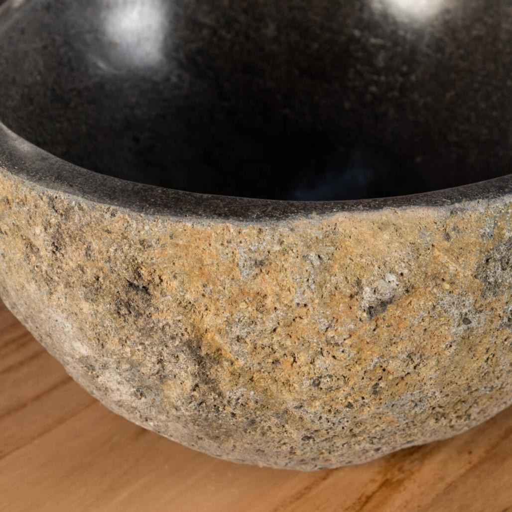 Vasque à poser en galet de riviere 35 cm porte savon Vasque à poser en galet de riviere 35 cm porte savon