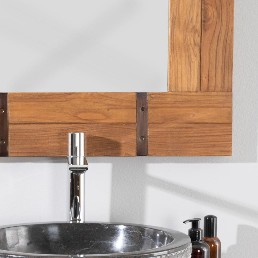 Miroir de salle de bain naturel Loft 60x80 naturel