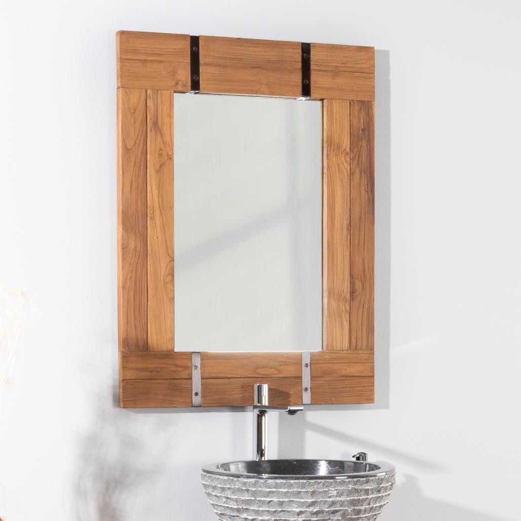 Miroir de salle de bain naturel Loft 60x80 naturel