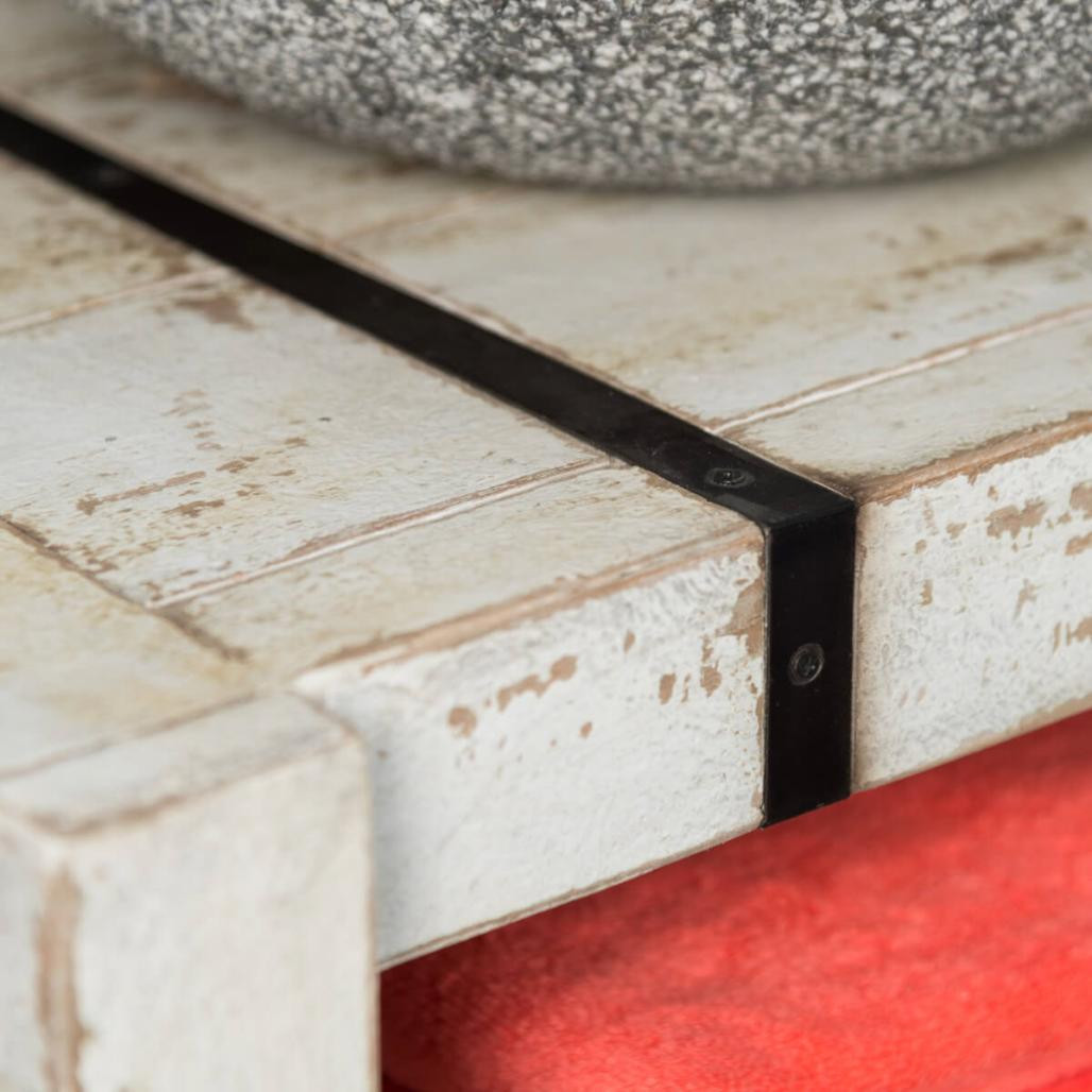 Meuble de salle de bain en mindi 60 cm Loft blanc Meuble de salle de bain en mindi 60 cm Loft blanc