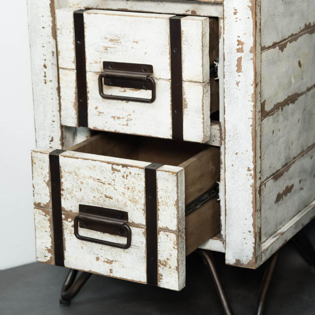 Colonne en mindi de salle de bain Loft 190 blanc