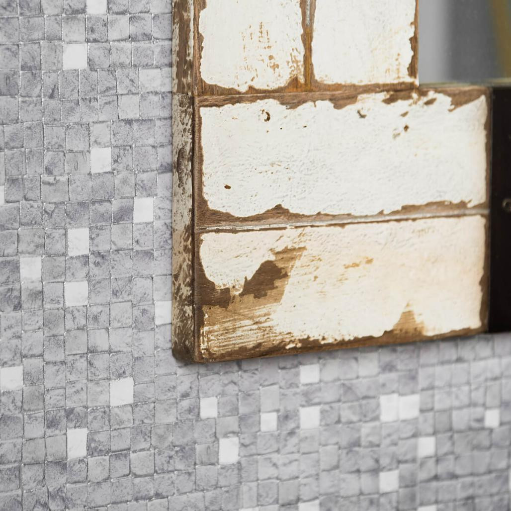 Miroir de salle de bain en mindi 60x80 Loft blanc