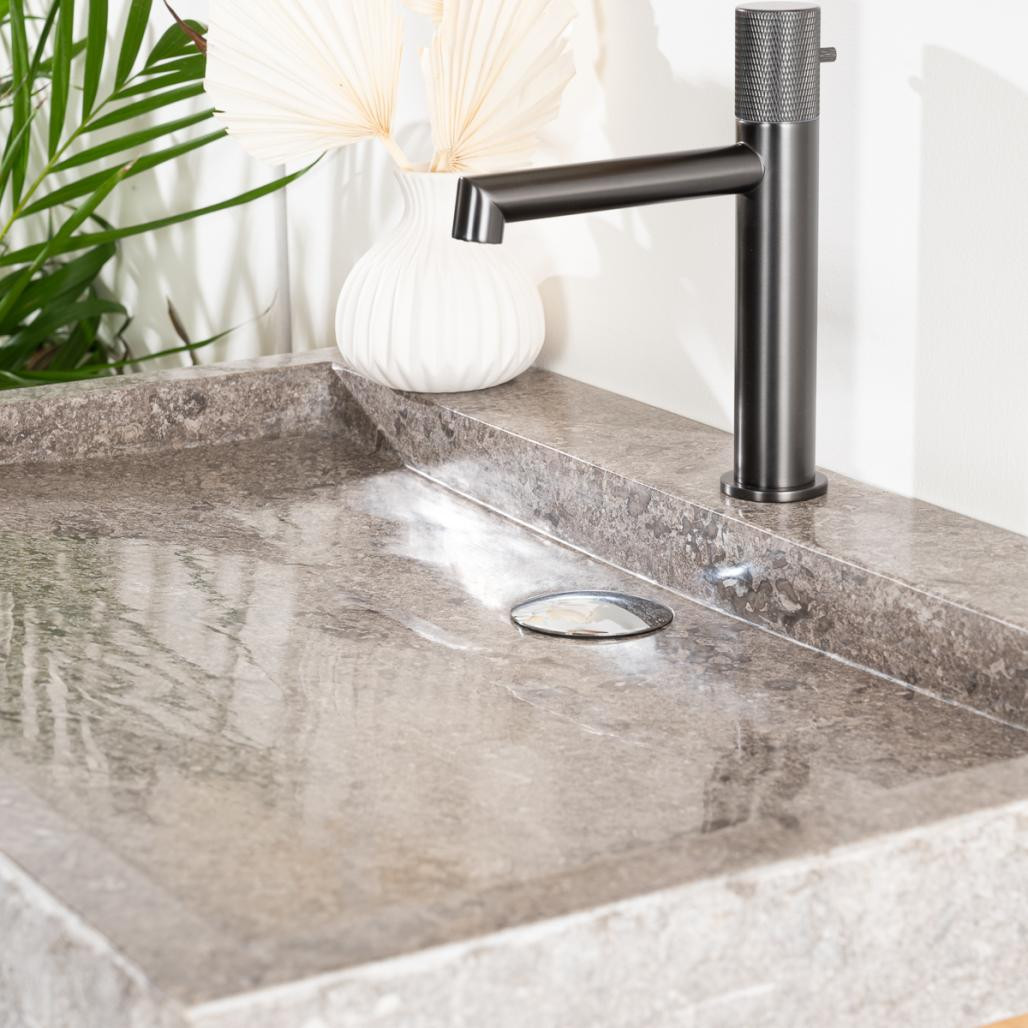 Meuble en teck massif Cosy 67cm + vasque gris Meuble en teck massif Cosy 67cm + vasque gris