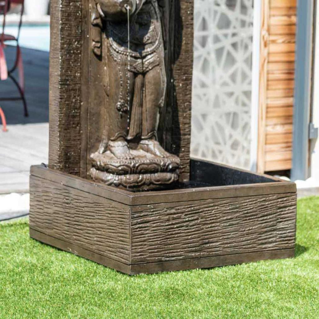 Fontaine de jardin mur d'eau déesse dewi sri 1m 50 brun Fontaine de jardin mur d'eau déesse dewi sri 1m 50 brun