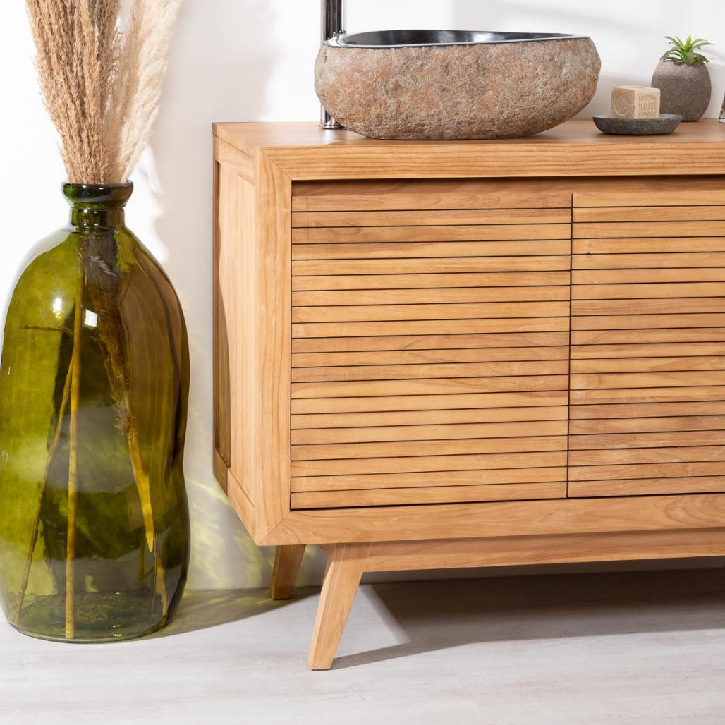 Meuble sous vasque en teck Vintage 140 Meuble sous vasque en teck Vintage 140