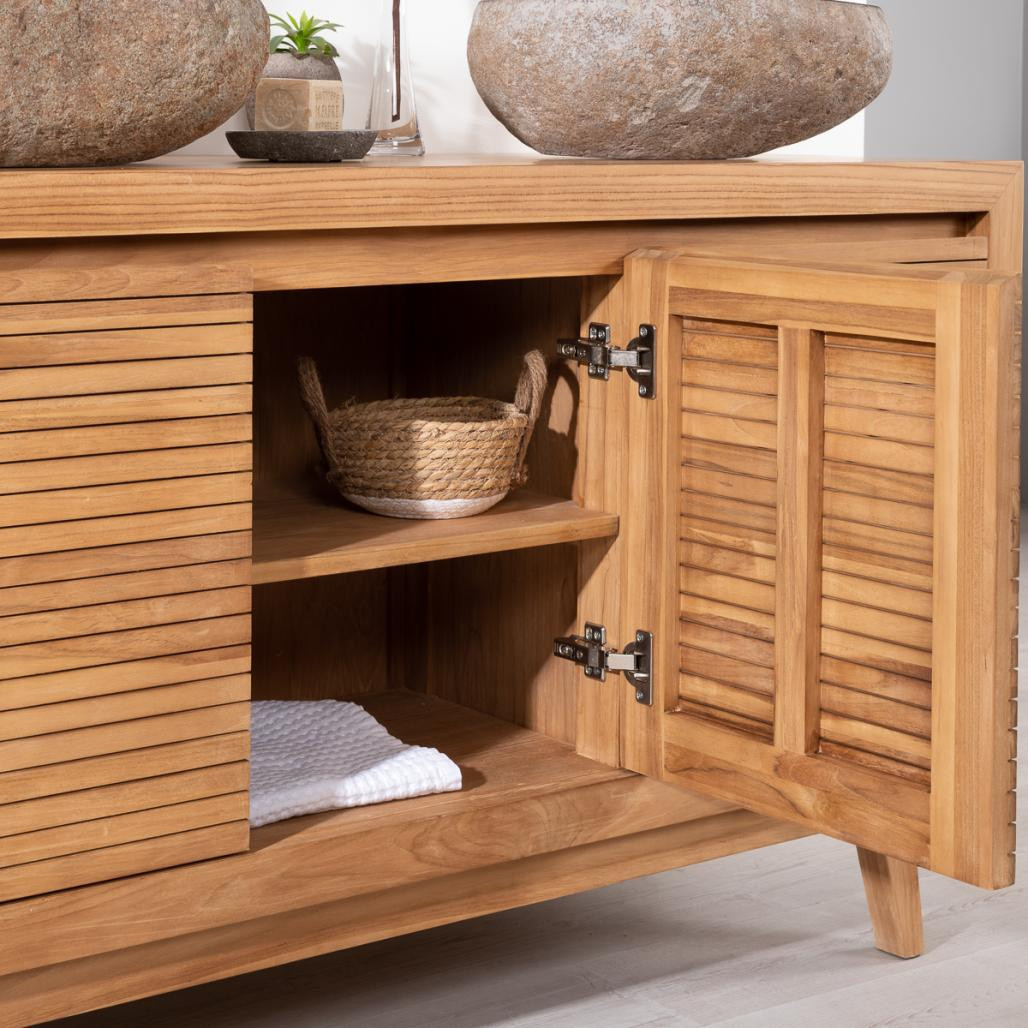 Meuble sous vasque en teck Vintage 140 Meuble sous vasque en teck Vintage 140