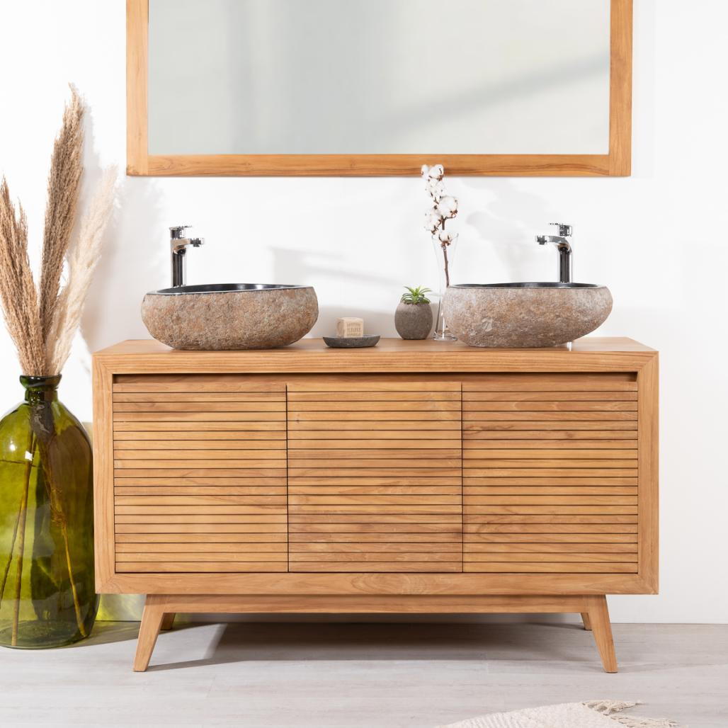 Meuble sous vasque en teck Vintage 140 Meuble sous vasque en teck Vintage 140