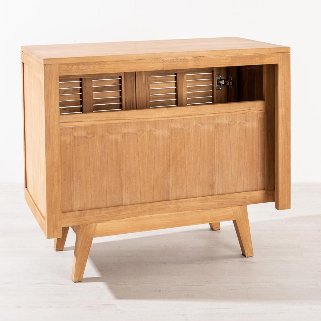 Meuble salle de bain en teck Vintage 90