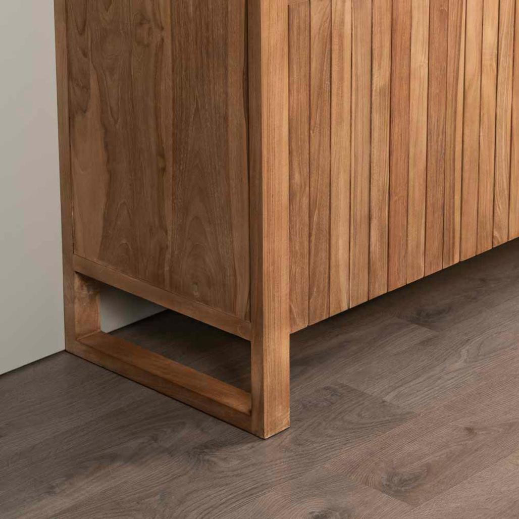 Meuble en teck et vasques de salle de bain Luxe 140 noir Meuble en teck et vasques de salle de bain Luxe 140 noir