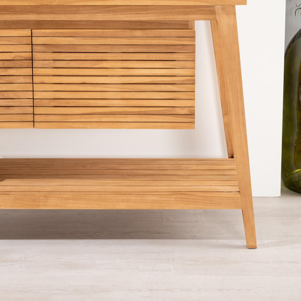 Meuble en teck de salle de bain Scandinave 140 Meuble en teck de salle de bain Scandinave 140